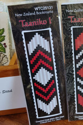 Taaniko Cross Stitch Bookmark Kitset
