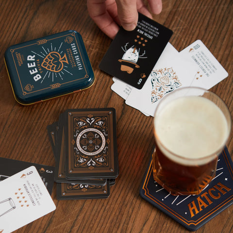 Beer trivia and playing cards