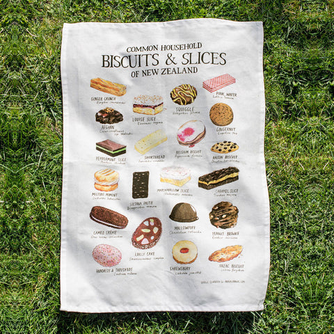 Common Household Biscuits & Slices of New Zealand – Tea Towel