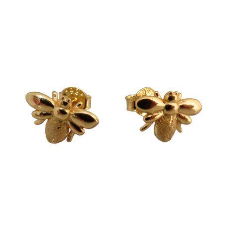 Bee | Gold plated stud