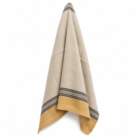 Woven ribbon tea towel