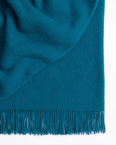 Nevis wool throw - Turquoise
