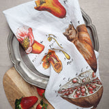Pomegranate Linen Tea Towel
