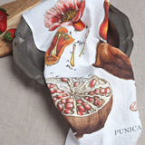 Pomegranate Linen Tea Towel